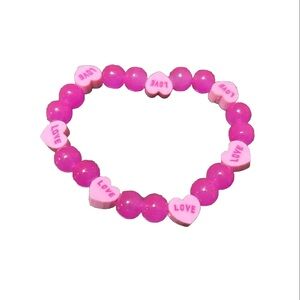 NWT Candy Heart Valentine’s Bracelet Handmade by emress jewelry